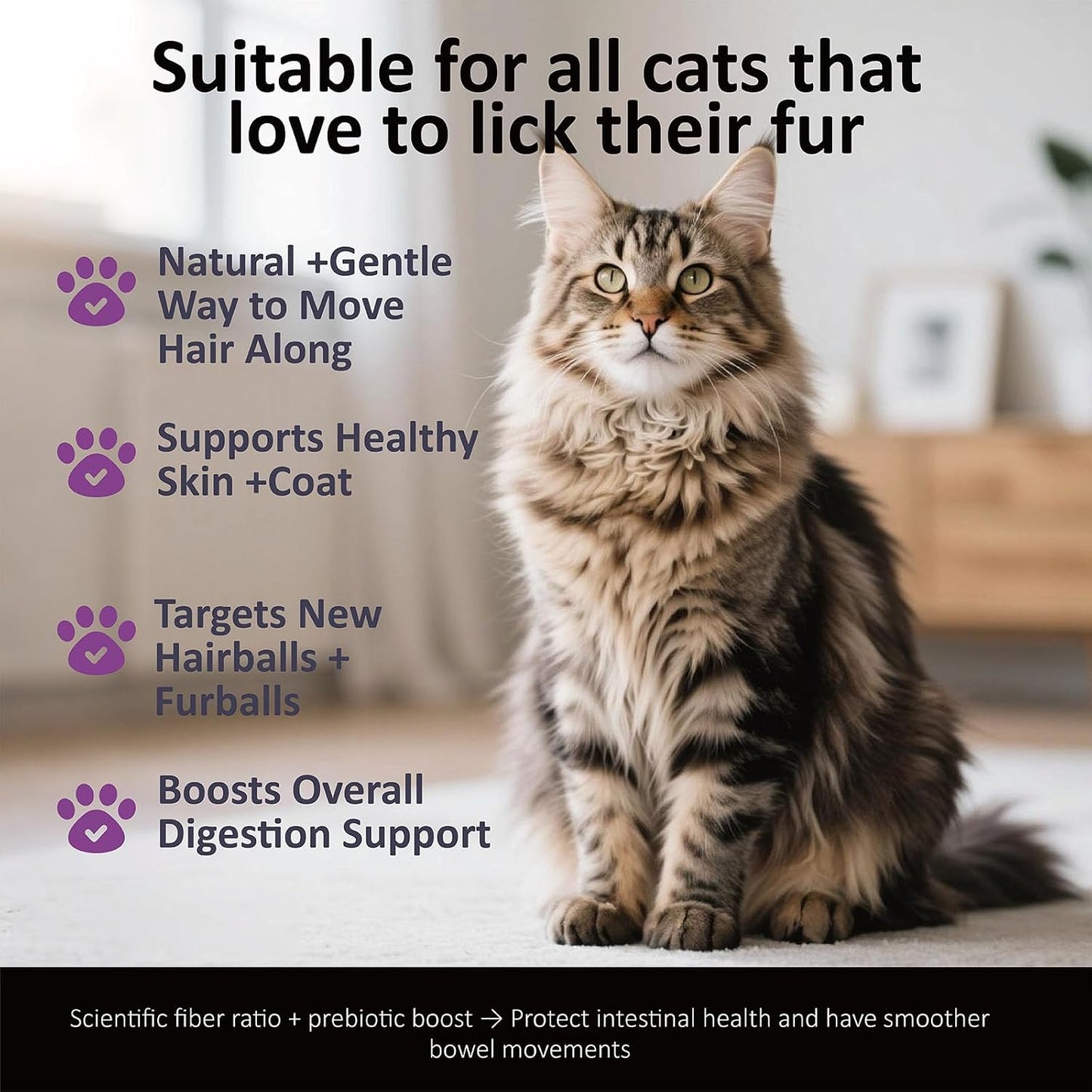 Authentic USA imported Pet Naturals hairball solution one hundred soft chews container.