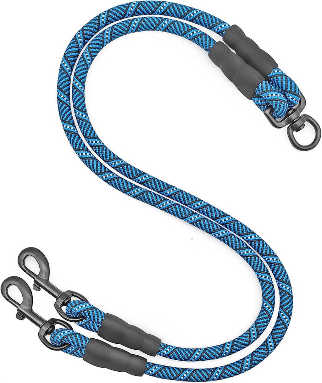 Double Dog Leash Coupler, Heavy Duty Extension Rope for Two Dogs, No Tangle 1/2" Thick Dual Dog Lead Splitter for Large Medium Dogs Over 40 lbs (Black) - Image 11