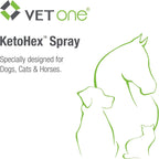 Back label of VetOne KetoHex spray with directions for use