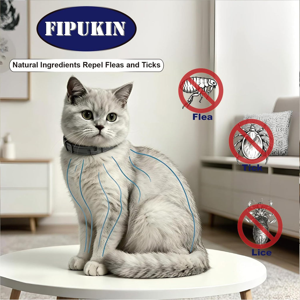 Flea and tick collar for cats waterproof design illustration