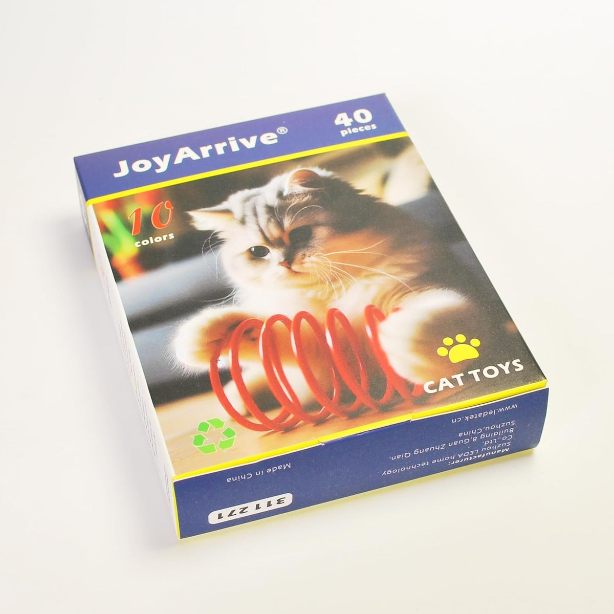 JoyArrive premium imported feline entertainment set featuring flexible plastic spring coils for exercise