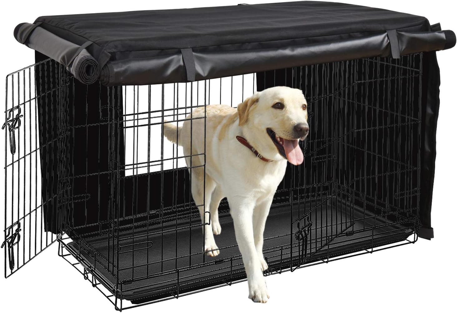 Waterproof and windproof black pet crate wrap overview