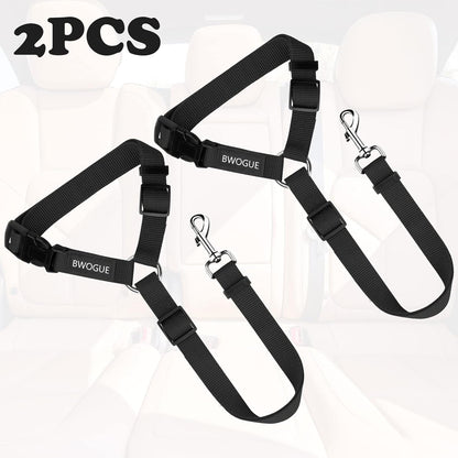 Bwogue adjustable nylon pet car restraint black