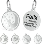 Ultra Joys Engraved Cat Name Tags Personalized - Stainless Steel Name Tag Pet Identification - Small Dog ID Tags Personalized for up to 4 Lines of Text - Pet ID Tags for Cat Collar - Pirate - Image 10