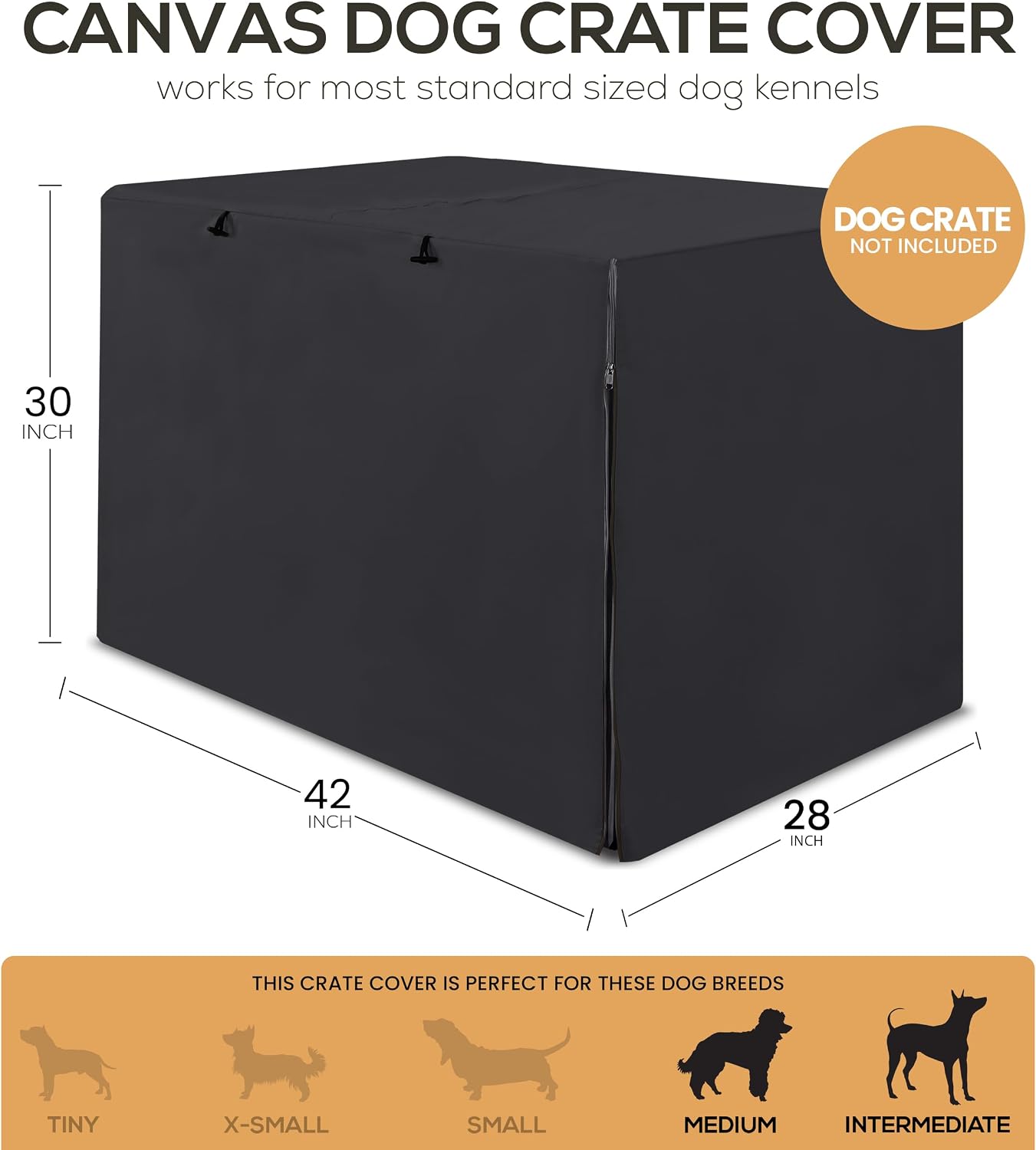 Utopia Home heavy duty waterproof dog kennel cover with open roll-up doors