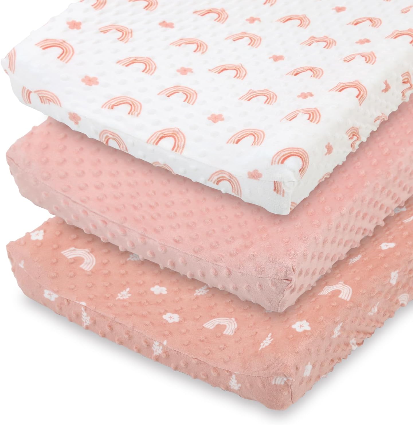 The Peanutshell Baby Changing Pad Covers Girl front view in packaging