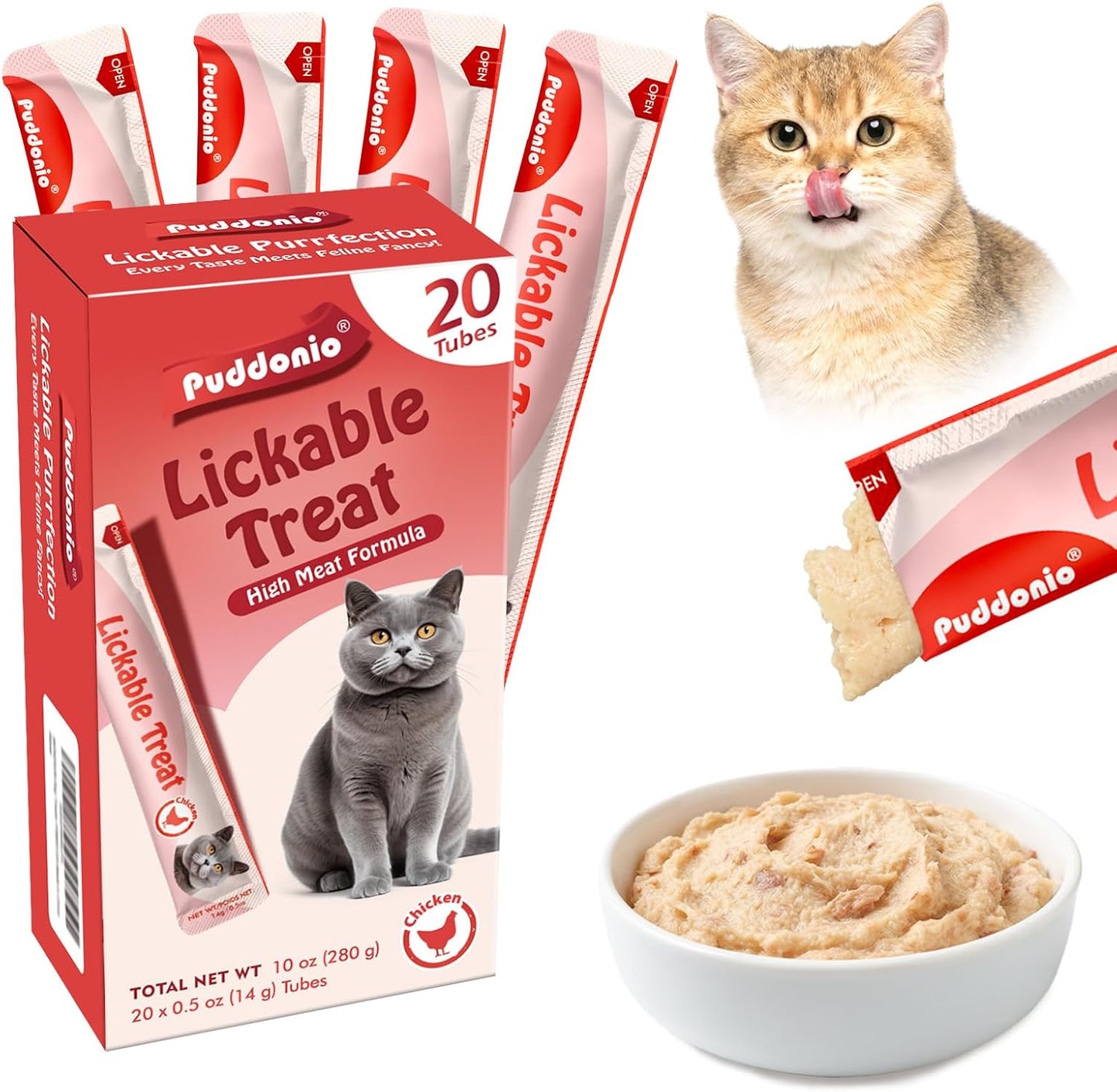 Lickable Cat Treats, Real Meat First Puree, Minimal Ingredients, No Fillers or Gums, High Protein Natural Cat Snacks, 0.5oz Tubes (Pack of 20) - Image 10