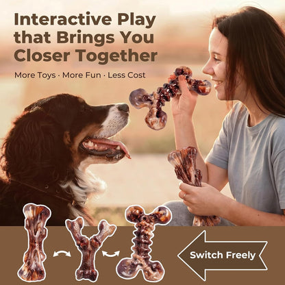 Scale comparison of Kseroo XL dog chew bones for 25 to 90 pound dogs