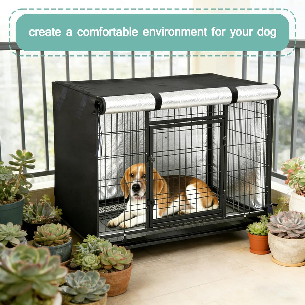 Luv4babe outdoor windproof dog cage cover protector overview