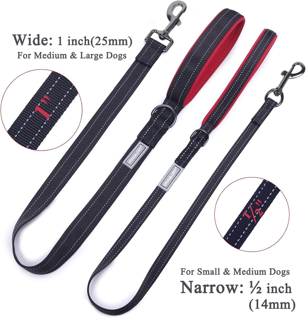 Vivaglory reflective dog leash showing stitching detail