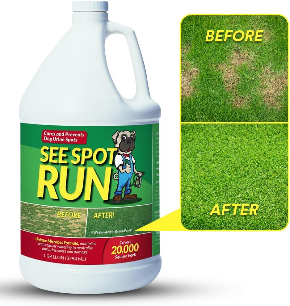 See Spot Run Dog Urine Neutralizer for Lawn Protection | Cures and Prevents Burn Spots | All Natural, Pet & Human Safe | Lawn Saver to Use with Your Lawn Fertilizer | USA Made - Image 9