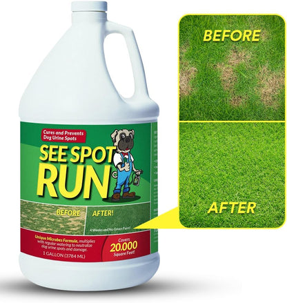 See Spot Run Dog Urine Neutralizer for Lawn Protection | Cures and Prevents Burn Spots | All Natural, Pet & Human Safe | Lawn Saver to Use with Your Lawn Fertilizer | USA Made - Image 9