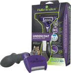 Furminator cat deshedding tool front view showing stainless steel edge