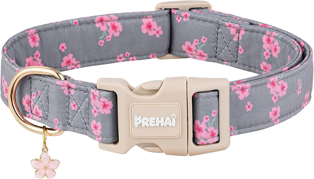 PREHAI Pink Strawberry Dog Collar Sweet Spring Summer Collars with Cute Strawberries Pattern for Female Girl Small Medium Large Dogs S - Image 12