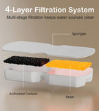Close up of activated carbon cat fountain filter