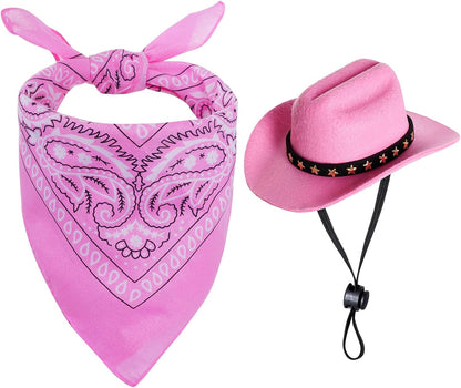 choyaxo Pet Cowboy Costume Halloween Costumes for Dogs Cat Cowboy Hat with Bandana Scarf (Small) - Image 10
