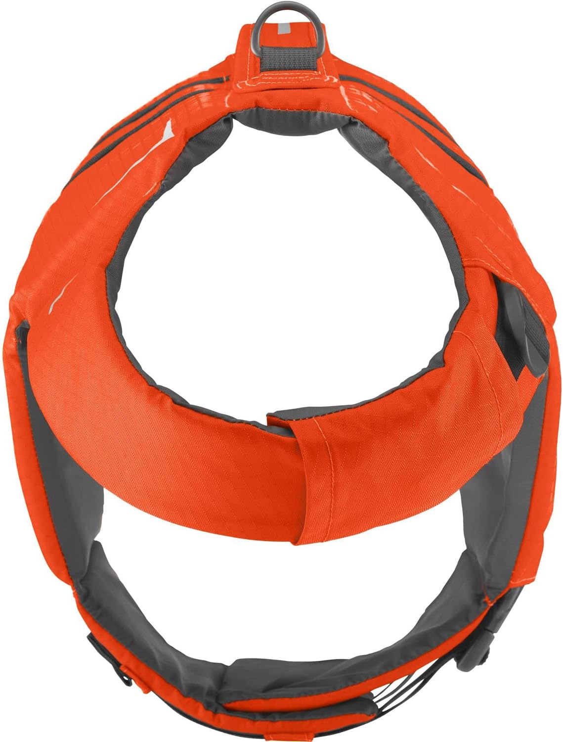 NRS Canine Flotation Device in teal color highlighting the top rescue handle