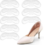 Calkkrer Heel Pads for shoes too big front view clear silicone inserts