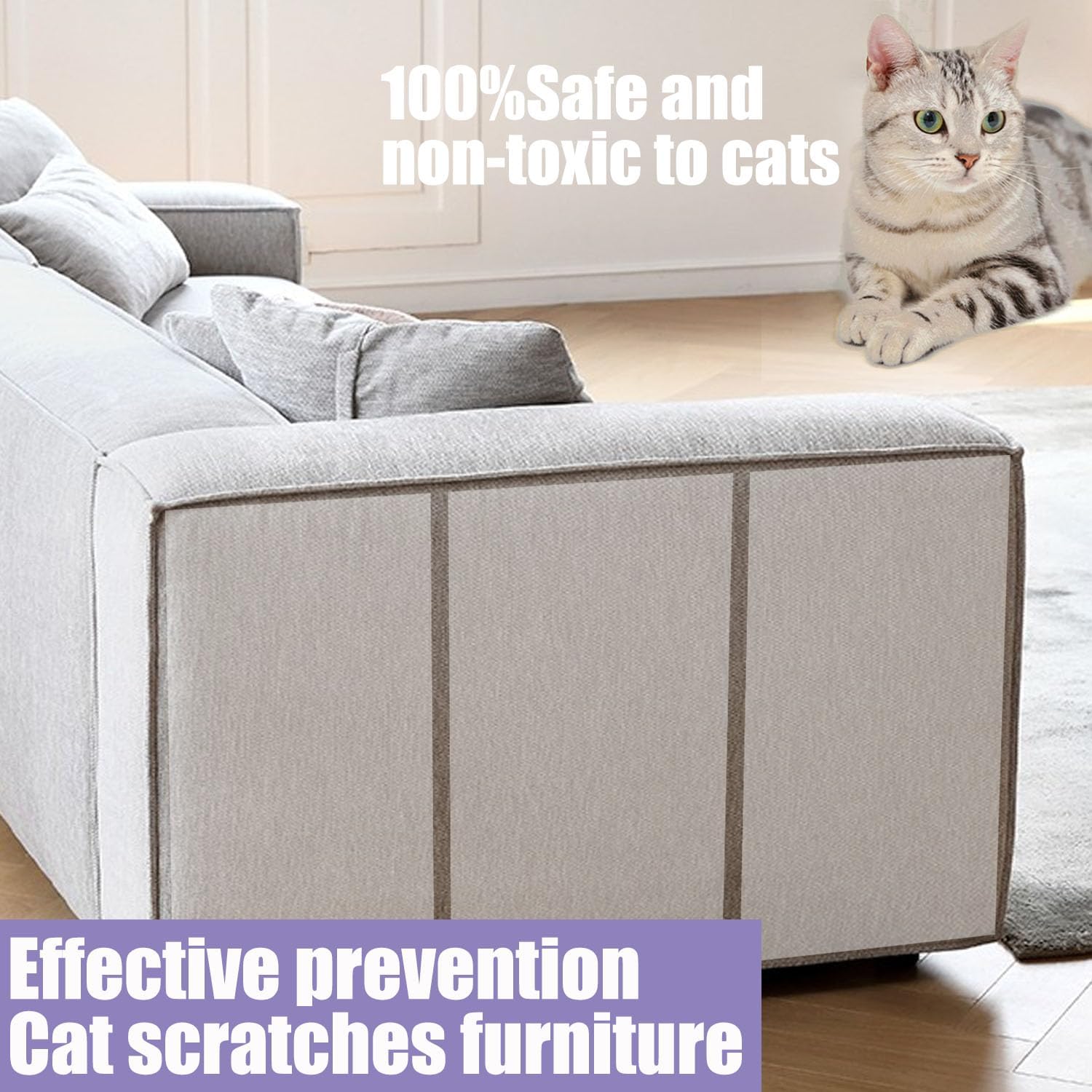 Pet safe double sided tape on wooden door frame