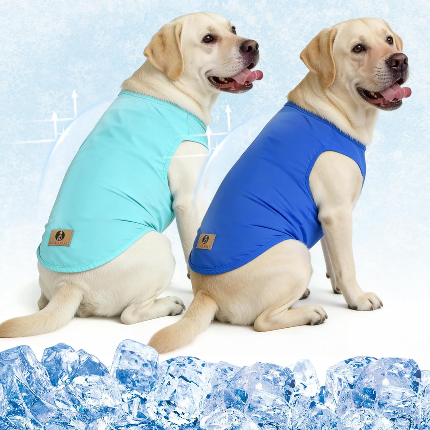 KOOLTAIL Boy Dog Clothes for Large Dogs, 2 Pack Cotton Summer Dog T Shirts UV & Insect Protection for Outdoor Camping, Anti-Hair Loss & Breathable Sleeveless Pet Vest Tank Tops Apparel,Black & Grey,XL - Image 15