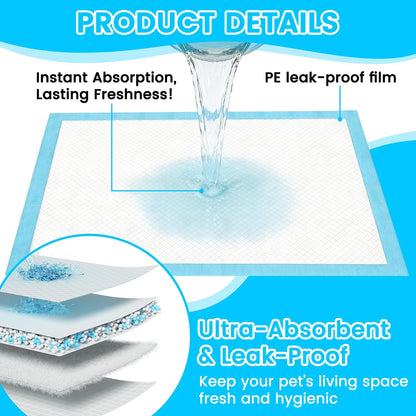 Blue and white absorbent liners for bird cages