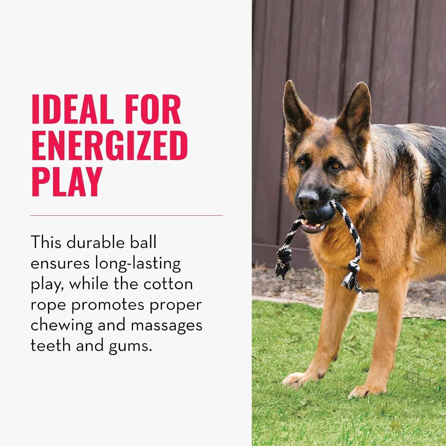 Authentic KONG Extreme Ball showing the tough puncture resistant texture