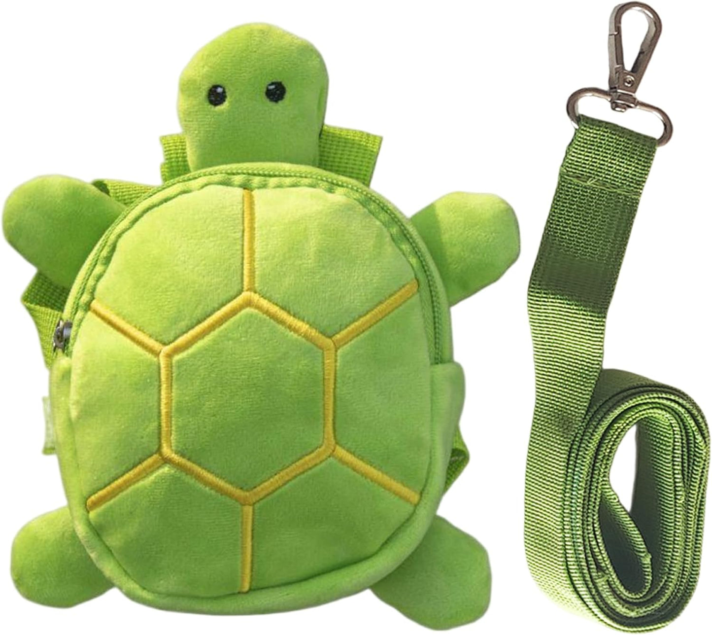 Ammpoure turtle dog backpack front view showing cute green plush design