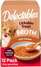 Delectables Lickable Treat Savory Broth Senior 10+ Wet Cat Treats with Real Chicken & Tuna, Food Topper, Hydrating, Grain-Free, No Fillers, No By-Product, No Added Preservatives, 1.4oz Pouch, 12ct - Image 15