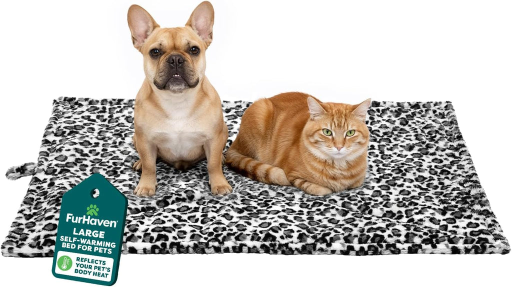 Furhaven ThermaNAP Self-Warming Cat Bed for Indoor Cats & Large/Medium Dogs, Washable & Reflects Body Heat - Quilted Faux Fur Reflective Bed Mat - Gray, Large - Image 10