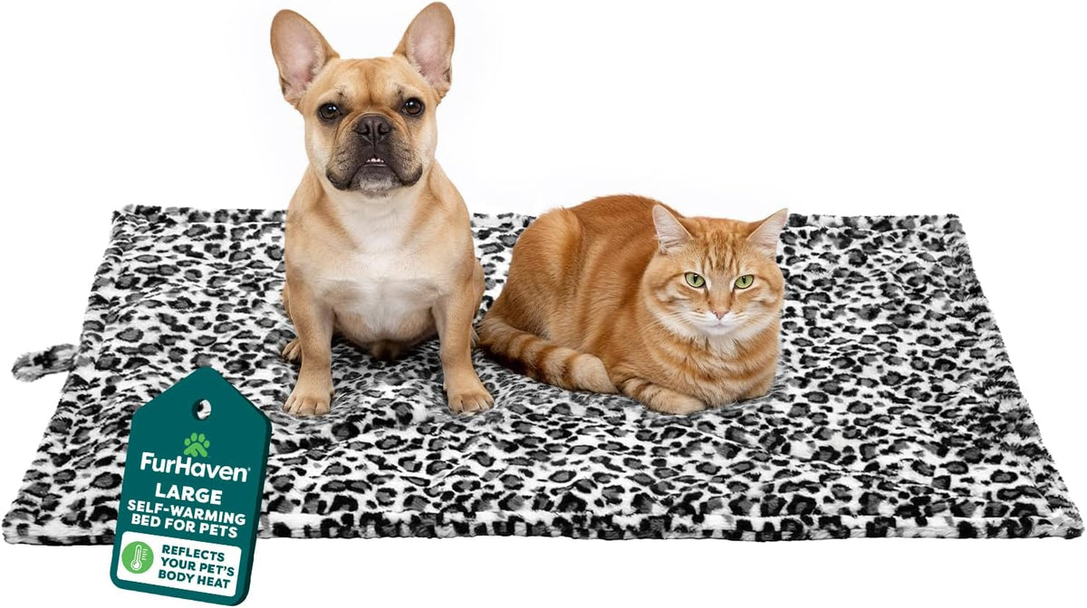 FurHaven ThermaNAP Self Warming Cat Mat, Dog Bed for Crates with Self-Warming Technology for Cozy Rest, Fully Machine Washable, Small, Plush Faux Fur, Gray - Image 10