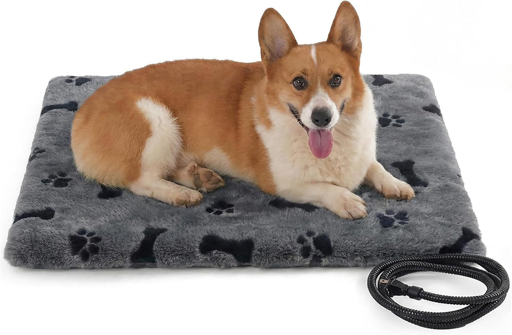 Pet Heating Pad for Cats Dogs Indoor & Sheltered Outdoor Waterproof Heated Cat Bed Heated Dog Bed Chew Resistant Cord Constant Temperature Brown Round 16 Inch - Image 11