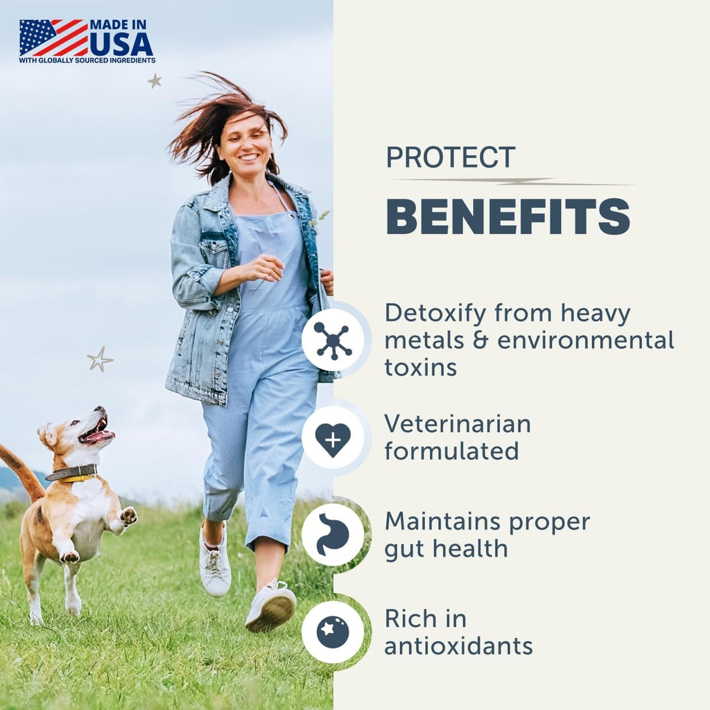 Soil-based probiotics for dog gut health supplement jar