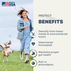 Soil-based probiotics for dog gut health supplement jar