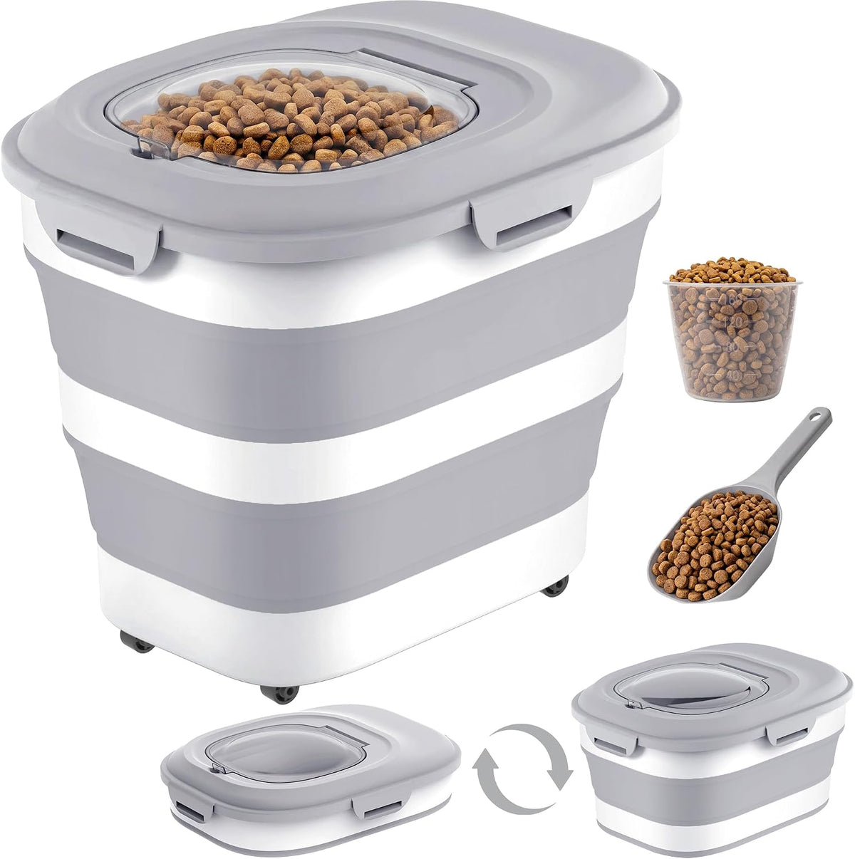 Efwel 30 lbs dog food storage container front view