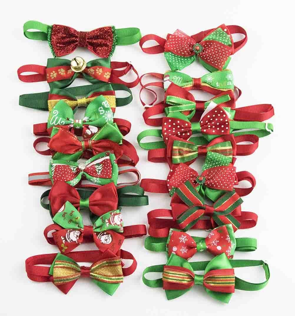 PET SHOW Cute Bow Ties Collar for Small Dogs Puppy Cats Adjustable Bowties Neckties Pet Grooming Accessories Assorted Randomly Pack of 50 (Boy Bow Ties) - Image 9