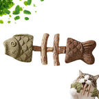 2026 New Creative Fish Bone Cat Dental Chew Toy -Natural Catnip & Silvervine Teeth Cleaning Stick, Fix Cat Dental Health, Durable Wooden Feline Tooth Care Tool (C) - Image 9