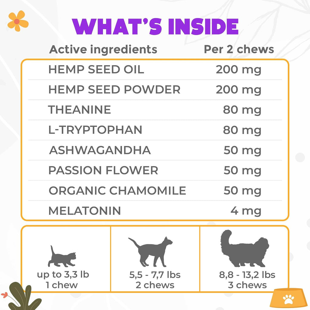 Natural cat calming supplement for veterinarian visits