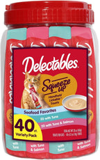 Delectables Squeeze Up Seafood Variety Pack, Creamy Squeezable Puree, Lickable Wet Cat Treats, Grain Free, No Added Fillers, No by-Products, No Added Preservatives, 0.5 Ounces Tube, 54 Tubes Total - Image 12