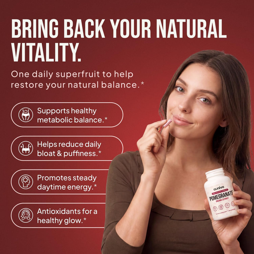 Organic Pomegranate Capsules 700mg - Pomegranate Fruit Extract Supplement - Organic Pomegranate Extract for Antioxidant, Heart & Energy Support - Ancient Wellness Formula - 60 Capsules - Image 3