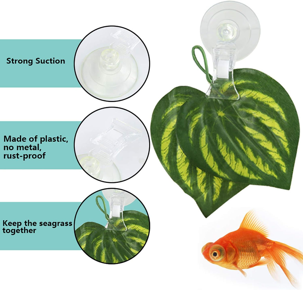 SLSON transparent fish feeder clip attached to glass tank