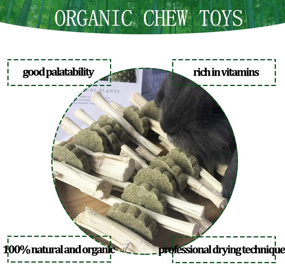 Kathson small animal enrichment toys showing alfalfa grass cakes