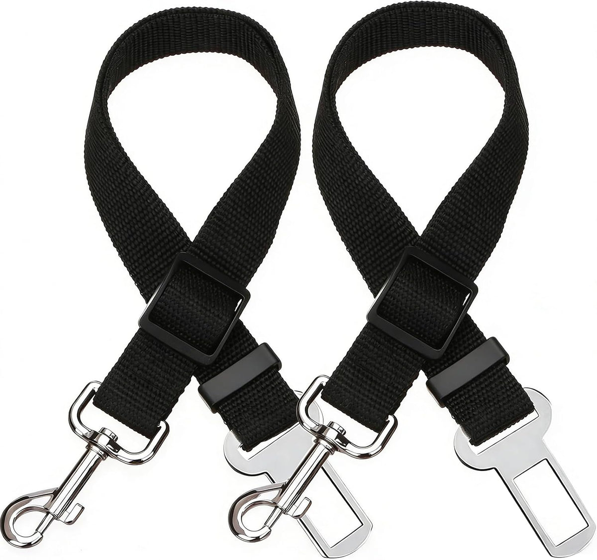 Elisel Elisel 2 Packs Adjustable Length Pet Dog Cat car seat Belt Pet seat Belt Pet Accessories for Dogs Cats and Pets (Black Pink) - Image 12