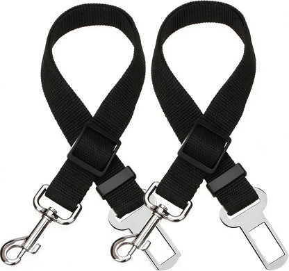 Elisel Elisel 2 Packs Adjustable Length Pet Dog Cat car seat Belt Pet seat Belt Pet Accessories for Dogs Cats and Pets (Black Pink) - Image 12
