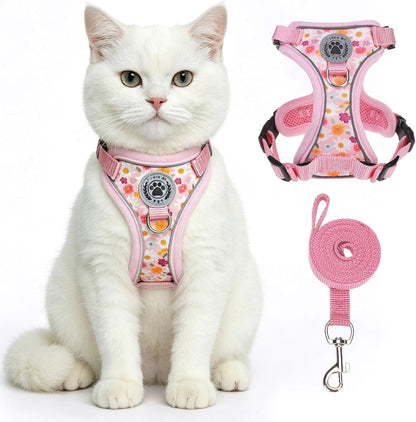 BEAUTYZOO Cat Harness, Escape Proof Cat Harness and Leash Set for Walking, Soft Breathable Vest Harness with 3 Buckles Adjustable,Reflective Easy Control Kitten Harness for Cats (Tie Design),Black S - Image 9