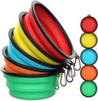 Collapsible Dog Bowls [3 Pack] 34 oz, Travel Dog Bowls, Pet Bowl Portable Foldable Water Food Feeding Dishes with Carabiner Clip for Traveling Hiking Walking-Red & Orange & Yellow - Image 12