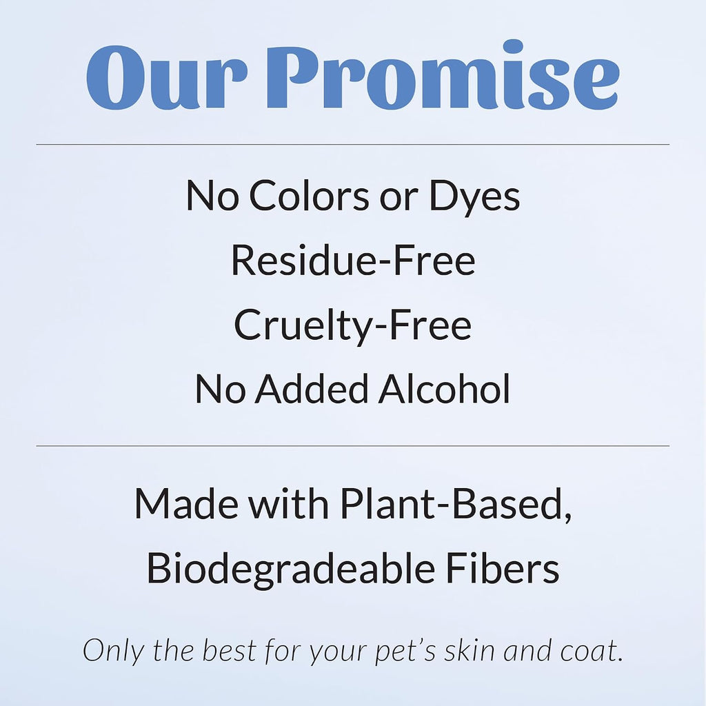 Premium USA imported eco-friendly pet care cleansing wipes container close up view.