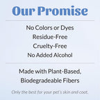 Premium USA imported eco-friendly pet care cleansing wipes container close up view.