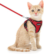 Dooradar Cat Harness and Leash Set, Escape Proof Safe Adjustable Kitten Vest Harnesses for Walking, Easy Control Soft Breathable Mesh Jacket with Reflective Strips for Cats, Pink, Xs - Image 10