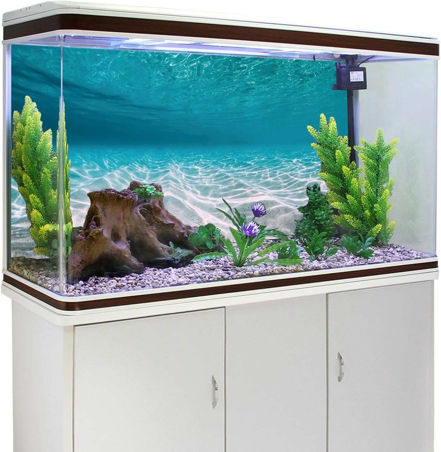 AWERT vinyl aquarium background showing the smooth non-glare matte texture quality