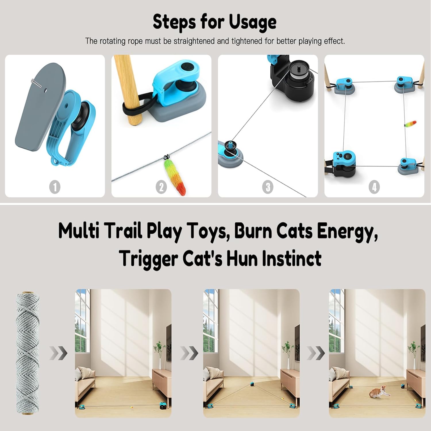 Detailed view of the plush mouse accessory attached to the AsFrost electronic cat toy line.